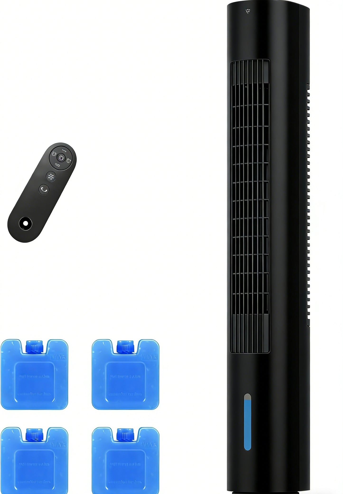 35 INCH Evaporative Air Cooler, 3-IN-1 Quiet Portable Air Conditioners with 3 Speed, 50W Energy Saving Oscillating Cooling Fan, 7H Smart Timer, Remote, Windowless Air Conditioner, Black