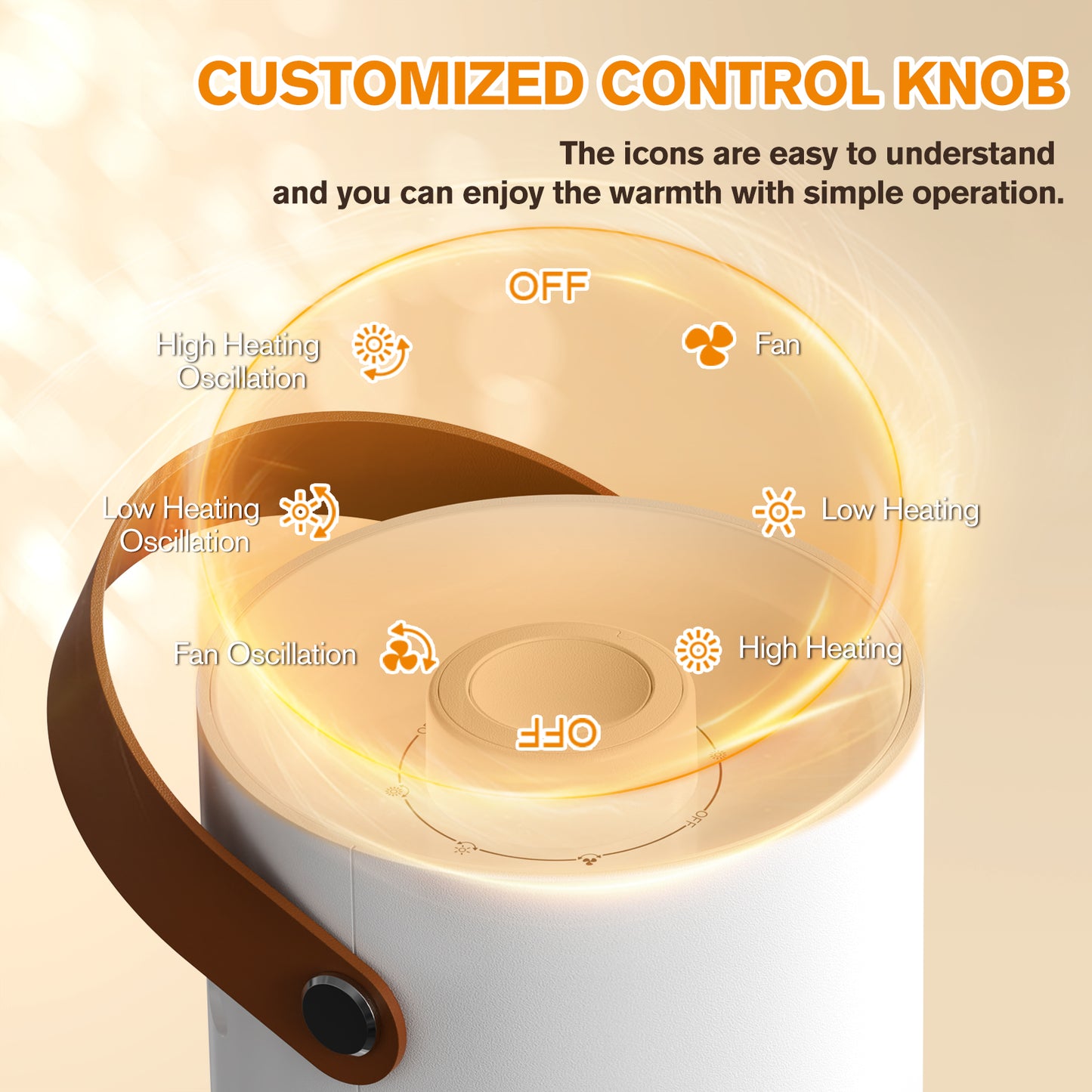 25" Electric Space Heaters For Indoor Use, 2-IN-1 Tower Heater And Fan Combo, 70°Oscillating, 2S Instant Heating, 1500W, 3 Heating & Fan Modes,Electric Portable Heater For BedroomOfficeHome, SnowWhite