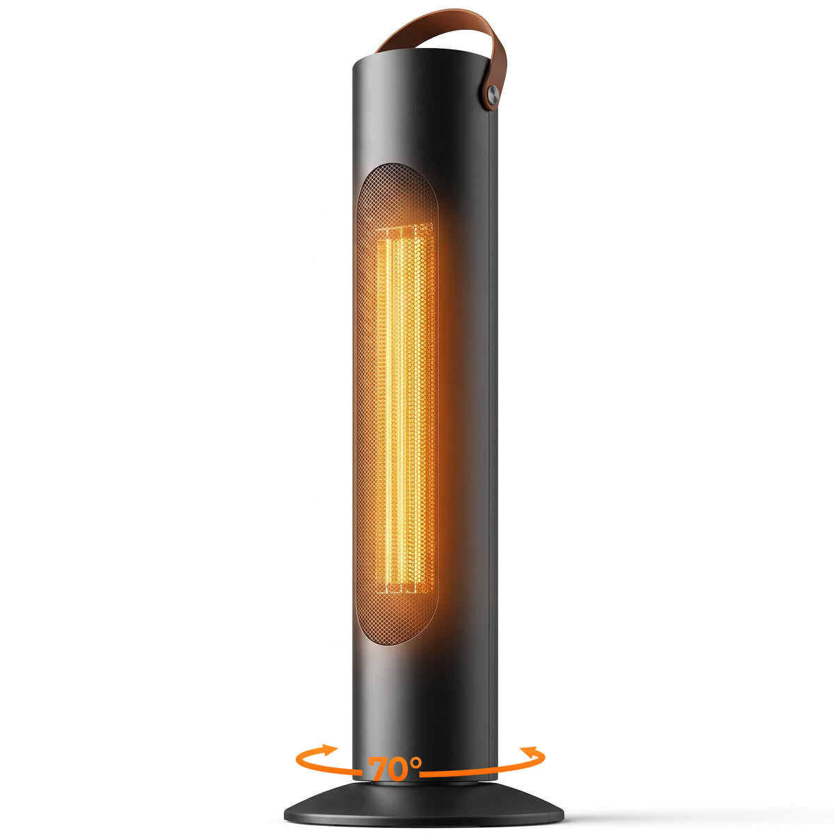 Electric Space Heaters for Indoor Use, 25" 2-IN-1 Tower Heater and Fan Combo, 2S Instant Heating, 70°Oscillation, 1500W, 3 Heating & Fan Modes,Electric Portable Heater for BedroomOfficeHome, Black