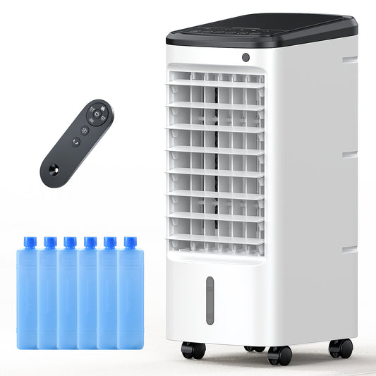 Windowless Portable Air Conditioners for Small Room, Evaporative Air Cooler with 12H Timer, 1.2Gal Tank & 6 Ice Packs, Quiet portable ac unit for Bedroom