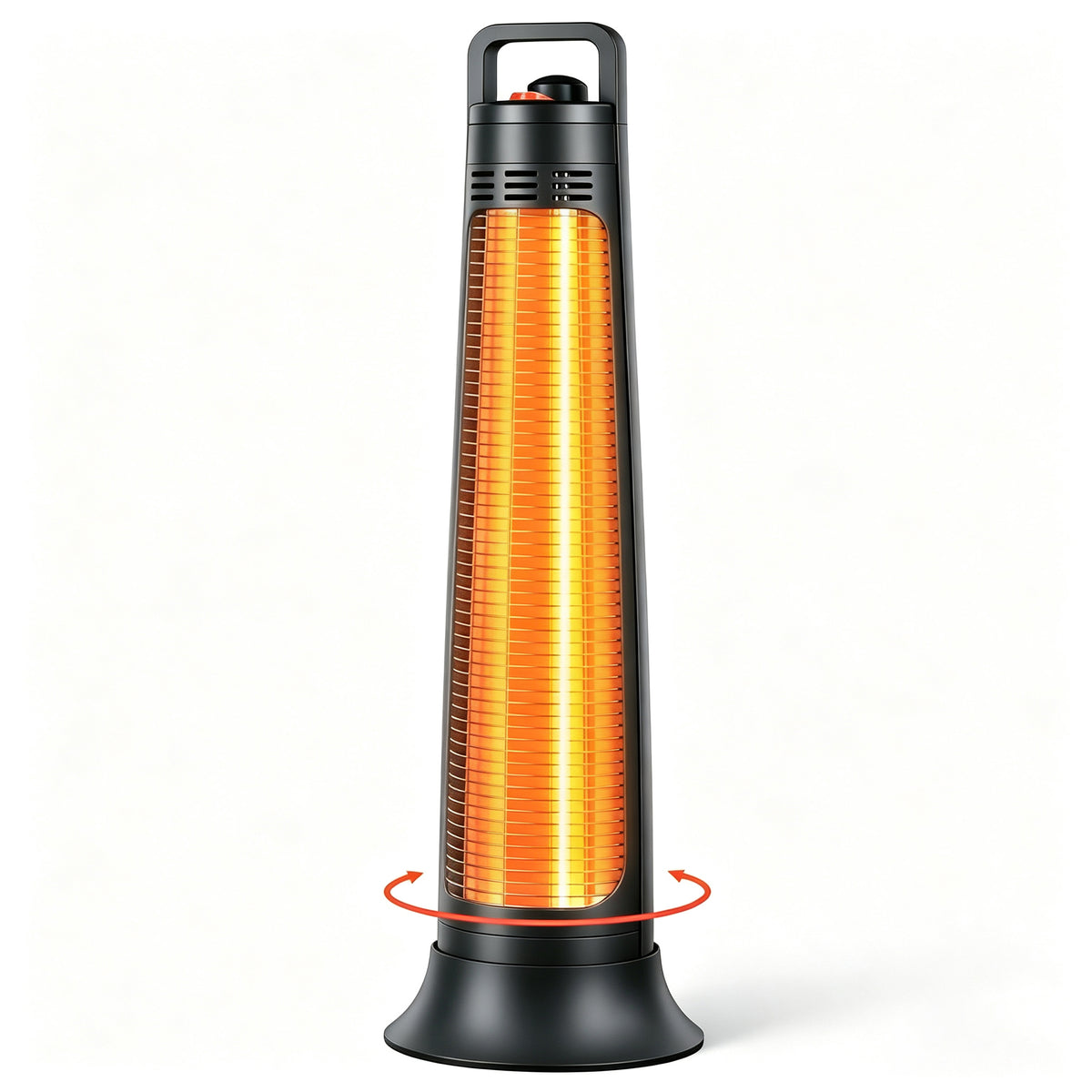 Outdoor Heaters for Patio, 1500W, Infrared Patio Heater with 3H Timer, 60° Oscillation, Tip-Over & Overheat Protection, Portable Handle, IP65 Waterproof Electric Heater for Outdoor & Indoor Use, Black