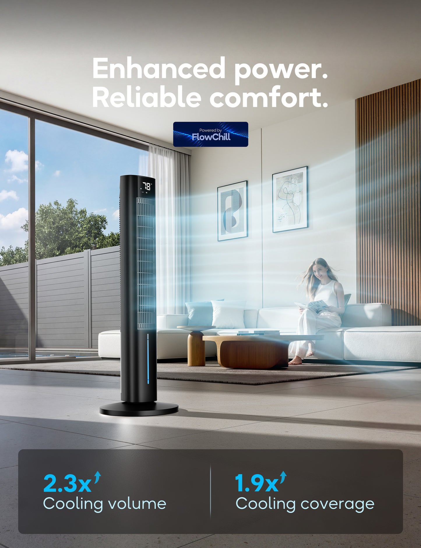 Windowless Portable Air Conditioners, 45" Evaporative Cooler for Room No window, 12H Timer & 60° Swing, 1.06Gal Water Tank & 4 Ice Packs, Quiet Portable ac Unit with Remote for Bedroom Black Grey