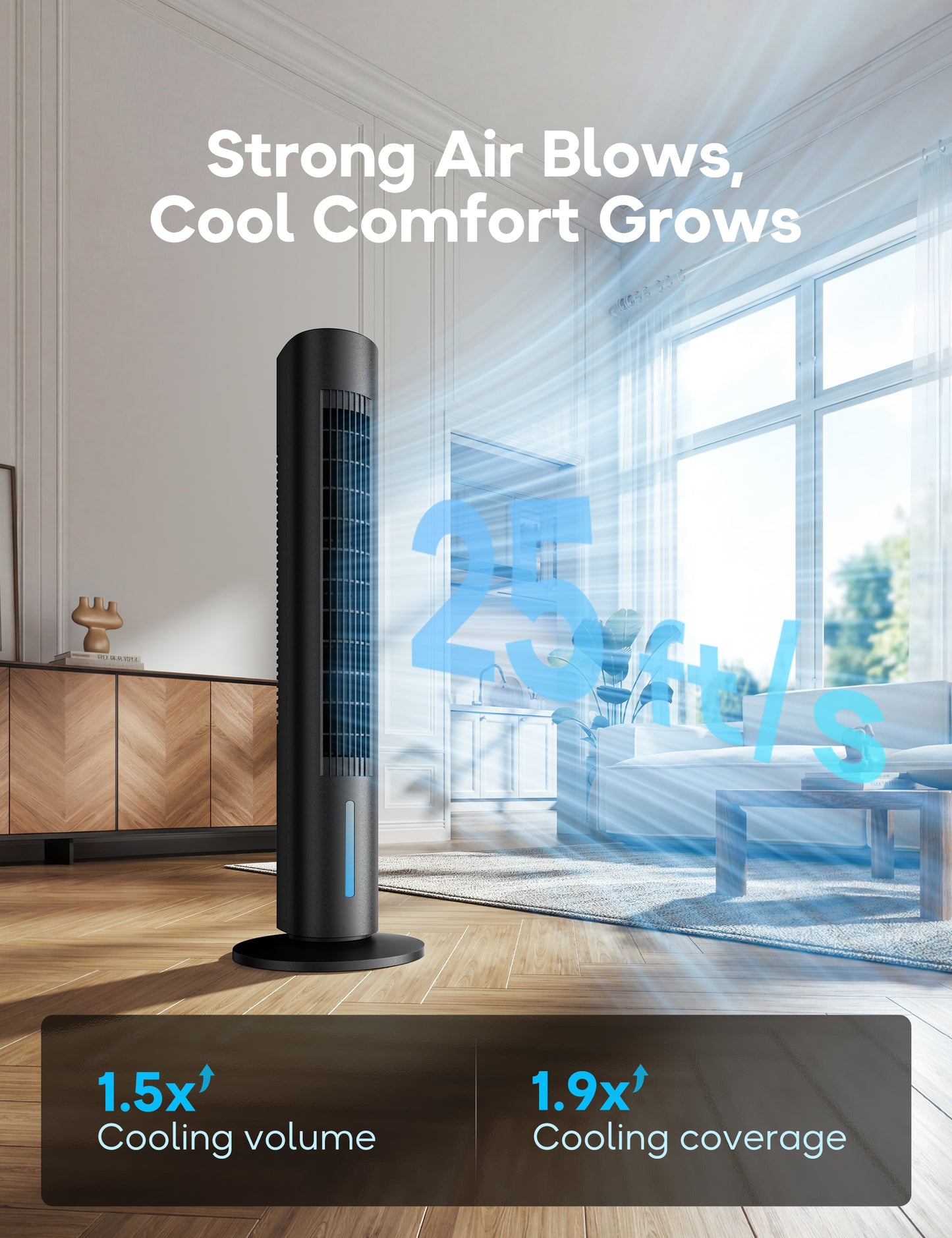 Windowless Portable Air Conditioner, 35.2" Evaporative Air Cooler for Room No Window, 7H Timer, 4 Modes, Remote Control, 140° Max Oscillating, Large Water Tank, Quiet AC Unit for Bedroom, Jet