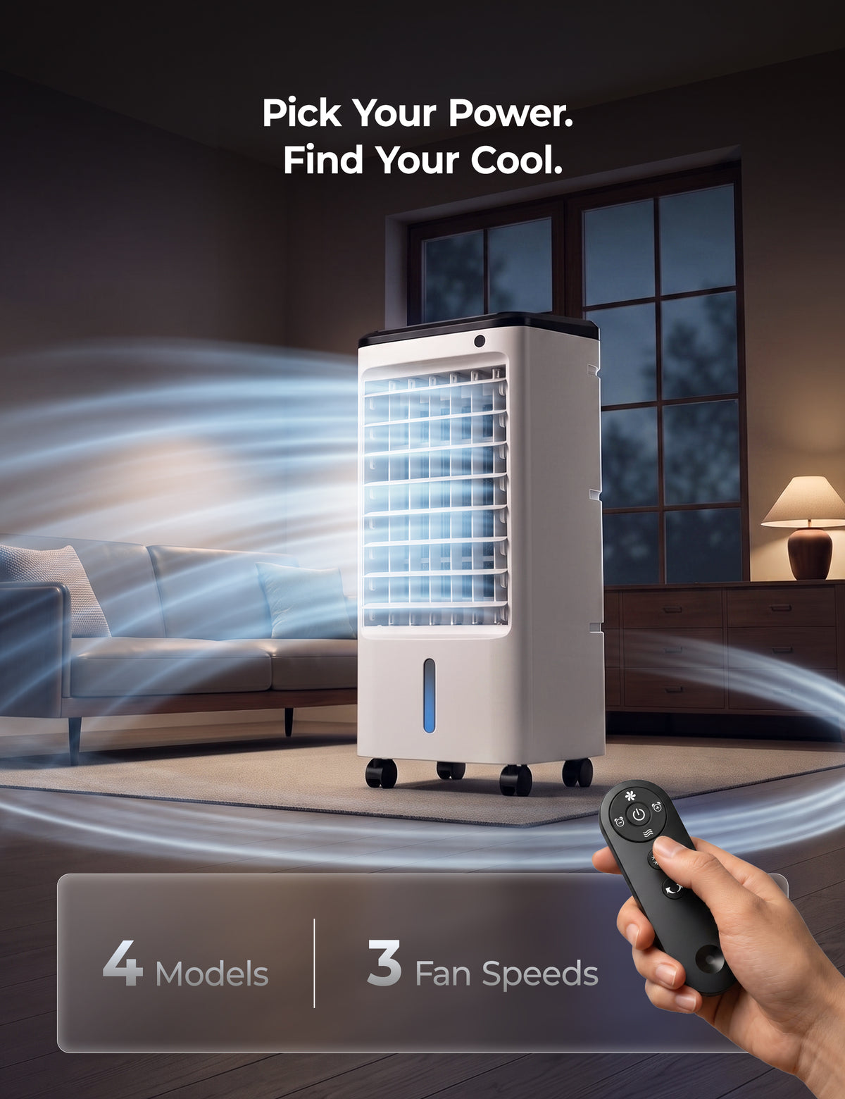 Windowless Portable Air Conditioners for Small Room, 6 Ice Packs Evaporative Cooler with 12H Timer, 1.2 Gal Tank, Oscillating Cooler, Quiet Small ac Unit for Room Office Use