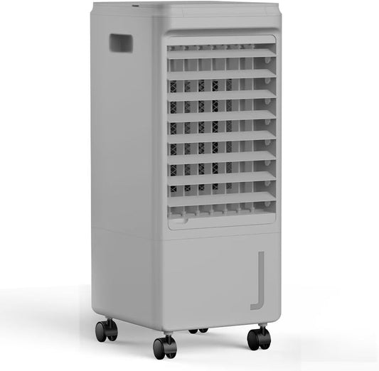 Windowless Portable Air Conditioners, 3-IN-1 Evaporative Air Cooler w/Water Tank & Ice Packs, 7H Timer 80° Oscillation, No Hose No Window Needed, 3-IN-1 Portable AC Unit for Room,Grey Brown