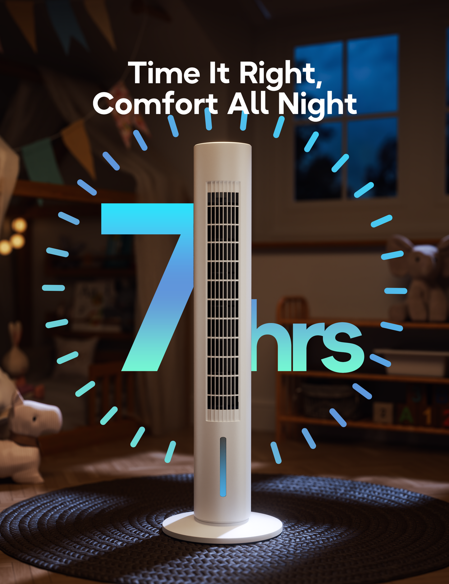 Windowless Portable Air Conditioner, 35" Evaporative Air Cooler for Room No Window, 7H Timer, 4 Modes, Remote Control, 140° Max Oscillating, Large Water Tank, Quiet AC Unit for Bedroom, White