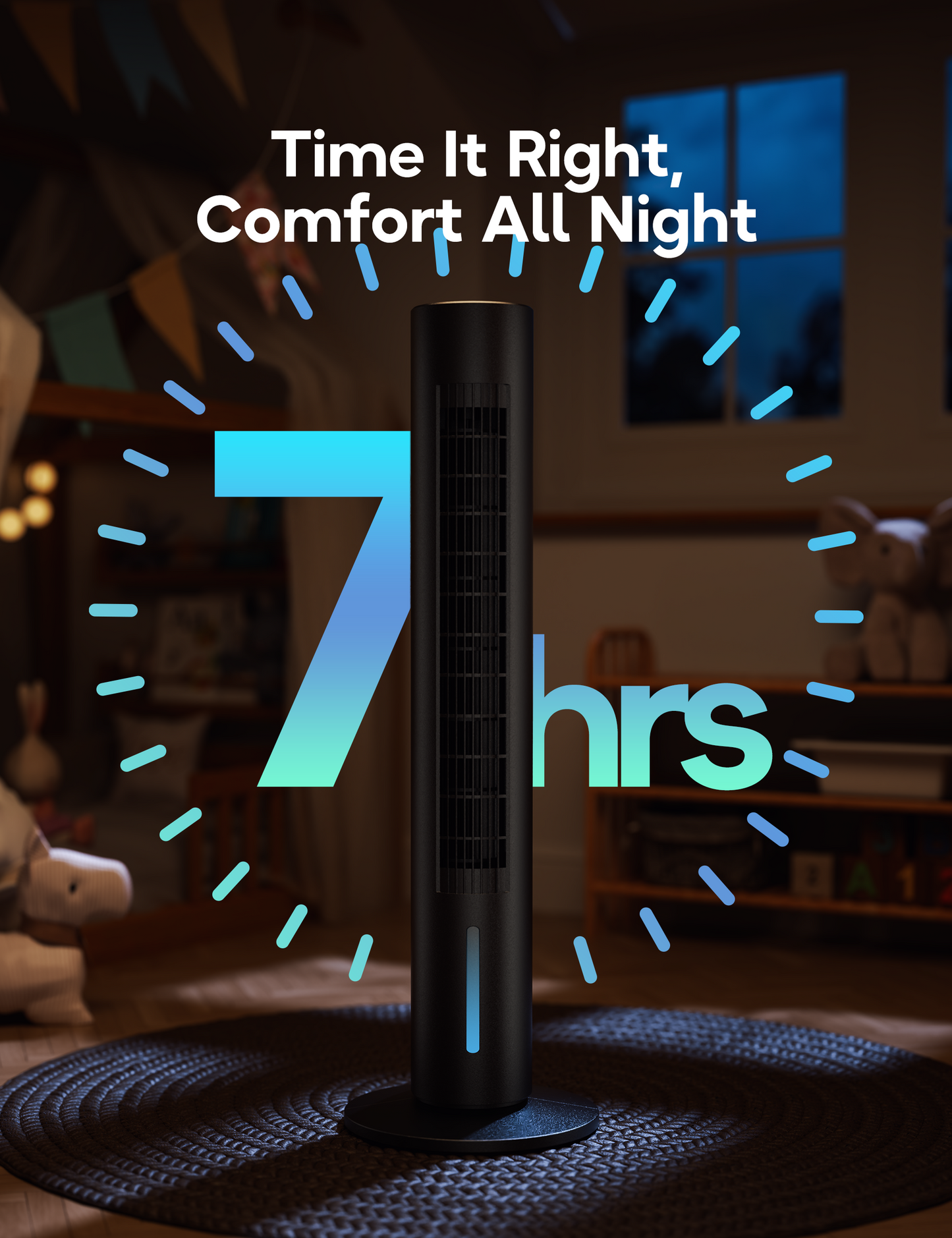 Windowless Portable Air Conditioner, 35" Evaporative Air Cooler for Room No Window, 7H Timer, 4 Modes, Remote Control, 140° Max Oscillating, Large Water Tank, Quiet AC Unit for Bedroom, Black