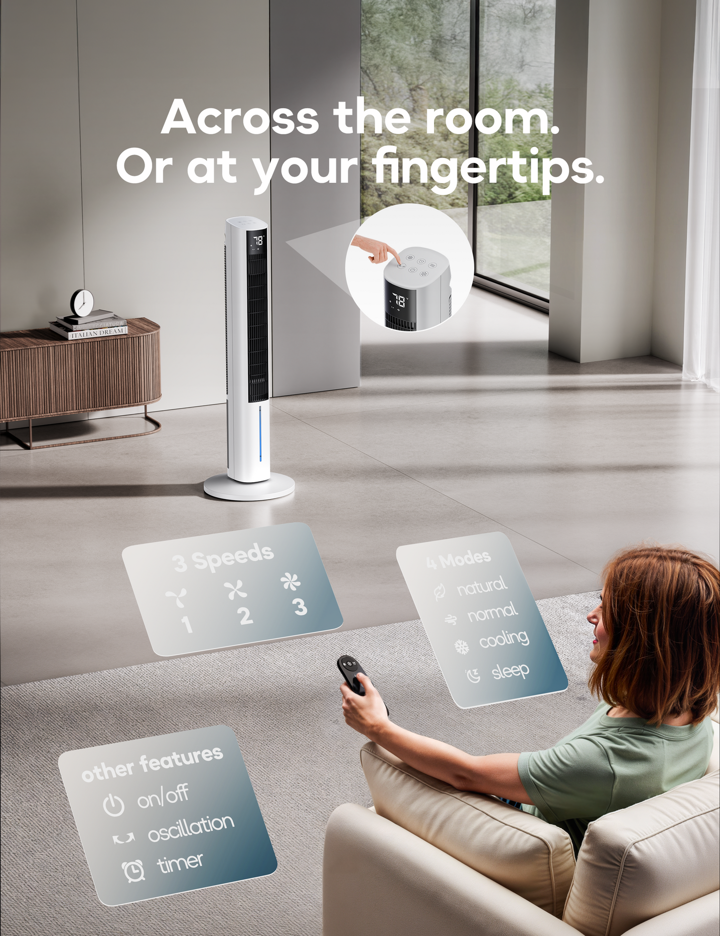 FLOWBREEZE Windowless Portable Air Conditioner, 44" Evaporative Cooler with Remote for Room No Window, Digital Display, 12H Timer, Quiet Cooling Fan for Bedroom and Indoor Use